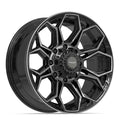 4PLAY 4P83 20x9 8x170 0et Gloss Black Brushed with Tinted Clear Wheel