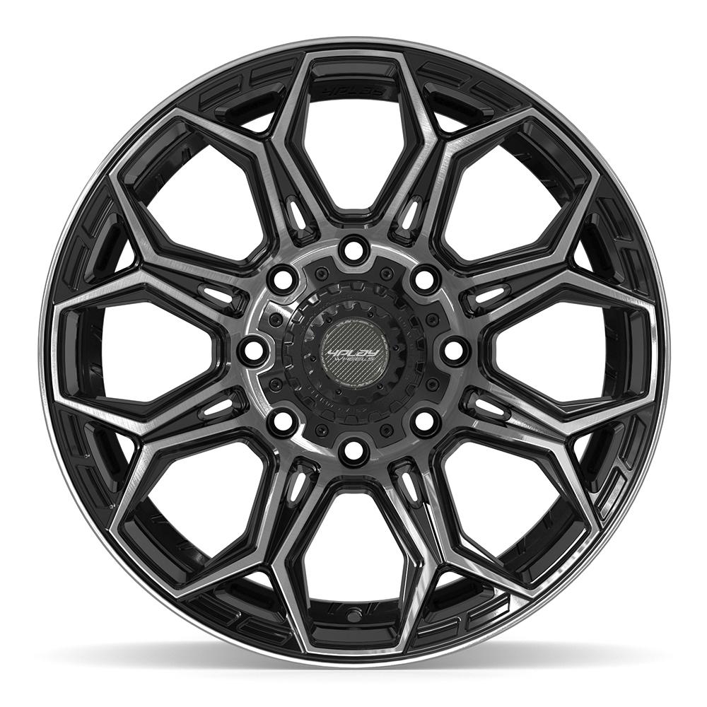 4PLAY 4P83 20x9 8x180 0et Gloss Black Brushed with Tinted Clear Wheel - View 2