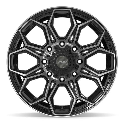 4PLAY 4P83 20x9 8x165.1 0et Gloss Black Brushed with Tinted Clear Wheel - View 2