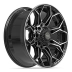 4PLAY 4P83 20x9 8x165.1 0et Gloss Black Brushed with Tinted Clear Wheel - View 3