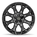4PLAY 4P83 20x10 5x127 + 5x139.7 -18et Gloss Black Brushed with Tinted Clear Wheel - View 2