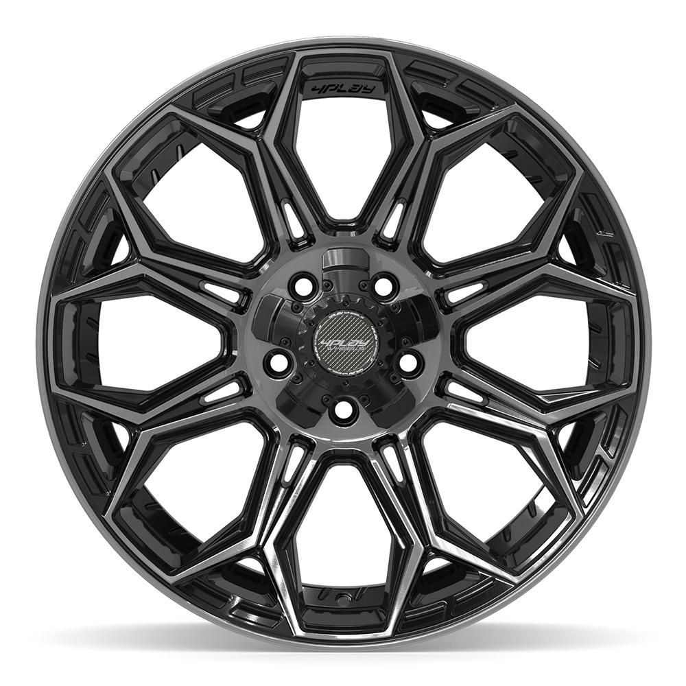 4PLAY 4P83 20x10 5x127 + 5x139.7 -18et Gloss Black Brushed with Tinted Clear Wheel - View 2