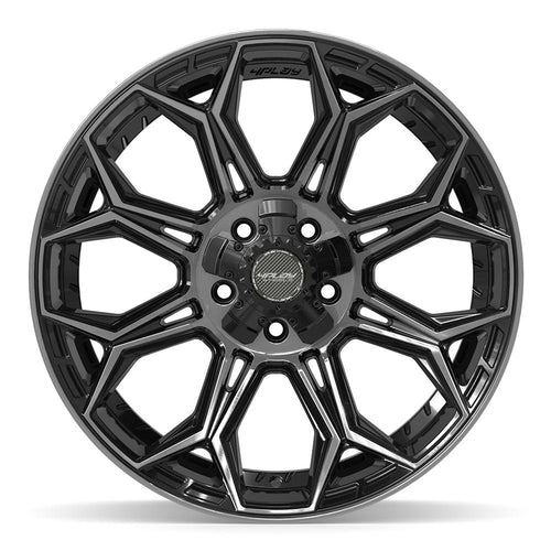 4PLAY 4P83 20x10 5x127 + 5x139.7 -18et Gloss Black Brushed with Tinted Clear Wheel - View 2