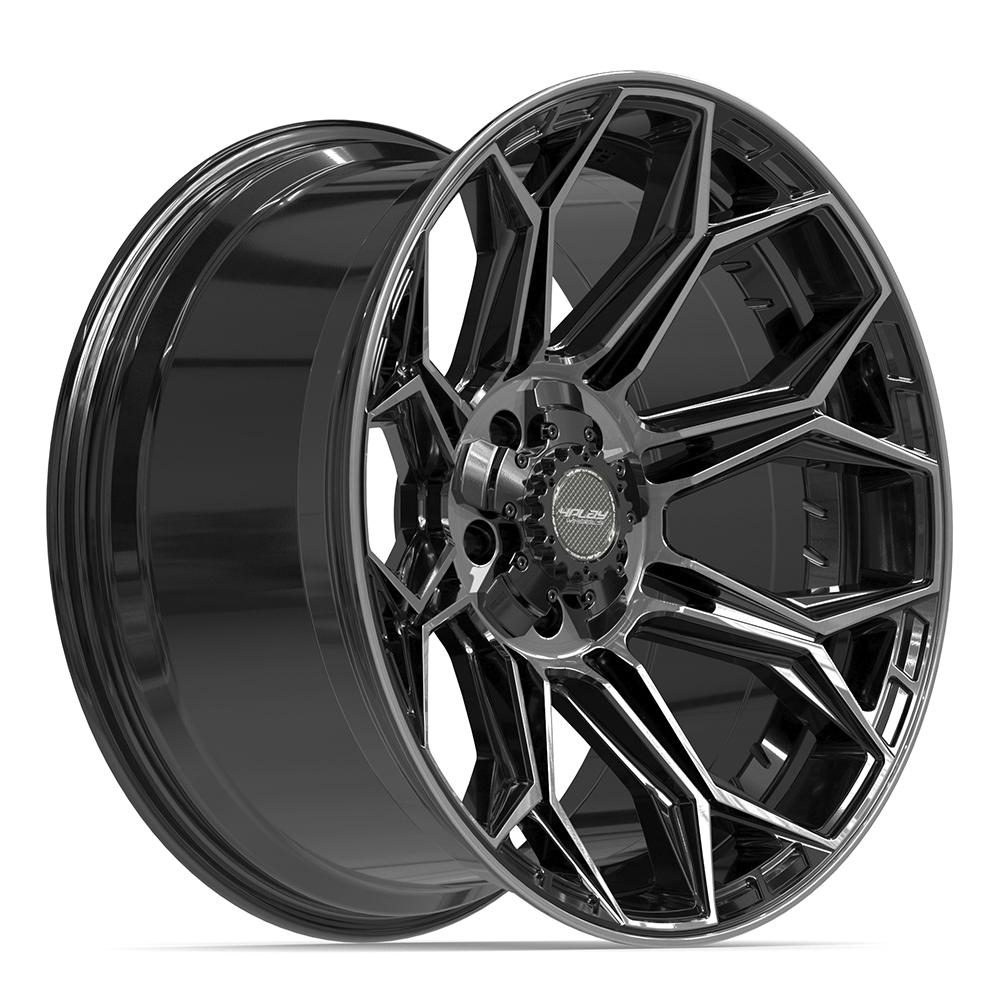 4PLAY 4P83 20x10 5x127 + 5x139.7 -18et Gloss Black Brushed with Tinted Clear Wheel - View 3