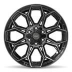 4PLAY 4P83 20x10 6x135 + 6x139.7 -18et Gloss Black Brushed with Tinted Clear Wheel - View 2