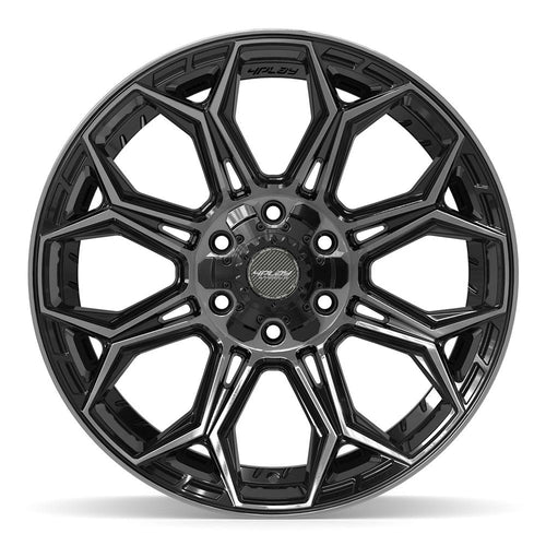 4PLAY 4P83 20x10 6x135 + 6x139.7 -18et Gloss Black Brushed with Tinted Clear Wheel - View 2