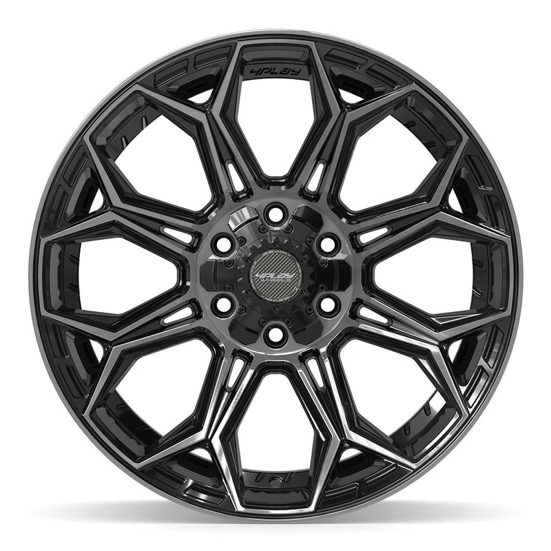 4PLAY 4P83 20x10 6x135 + 6x139.7 -18et Gloss Black Brushed with Tinted Clear Wheel - View 2