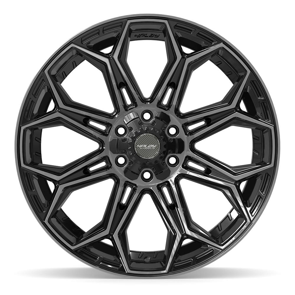 4PLAY 4P83 22x10 6x135 + 6x139.7 -18et Gloss Black Brushed with Tinted Clear Wheel - View 2