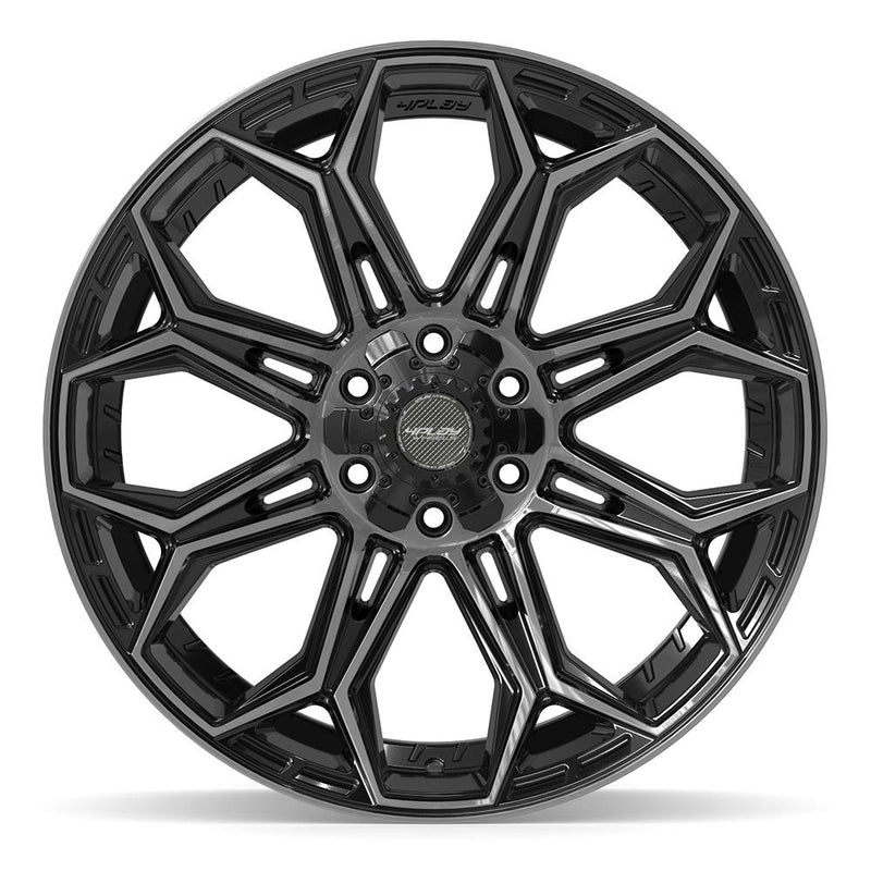 4PLAY 4P83 22x10 6x135 + 6x139.7 -18et Gloss Black Brushed with Tinted Clear Wheel - View 2