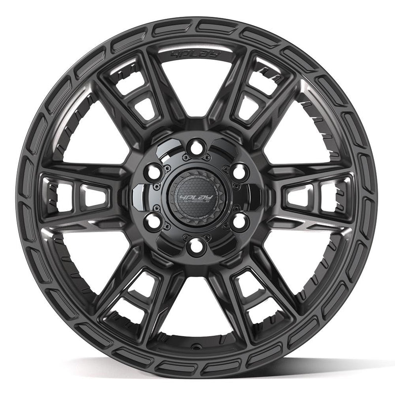 4PLAY 4PS20 17x9 6x135 + 6x139.7 18et Satin Black Wheel - View 2