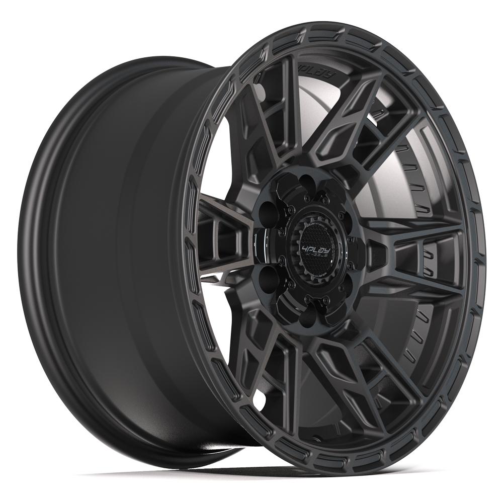 4PLAY 4PS20 17x9 6x135 + 6x139.7 18et Satin Black Wheel - View 3