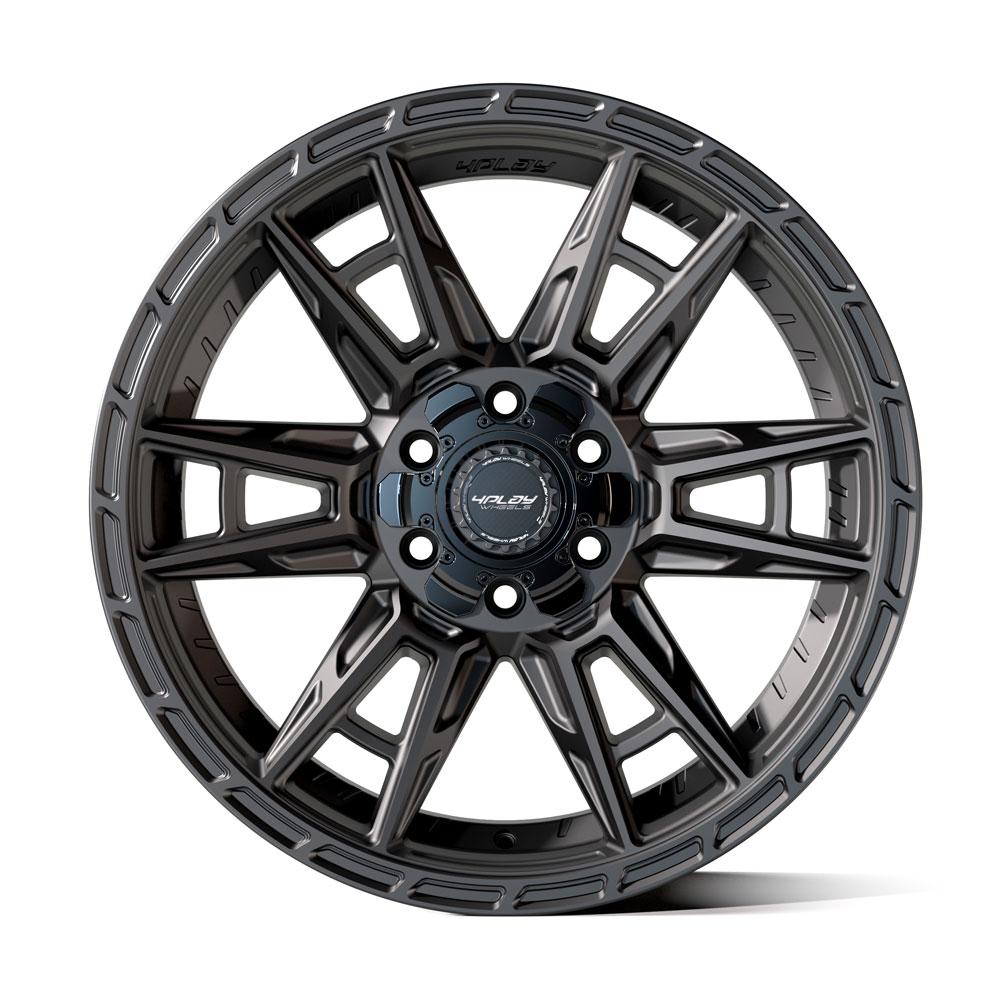 4PLAY 4PS20 18x8 5x108 + 5x110 38et Satin Black Wheel - View 2