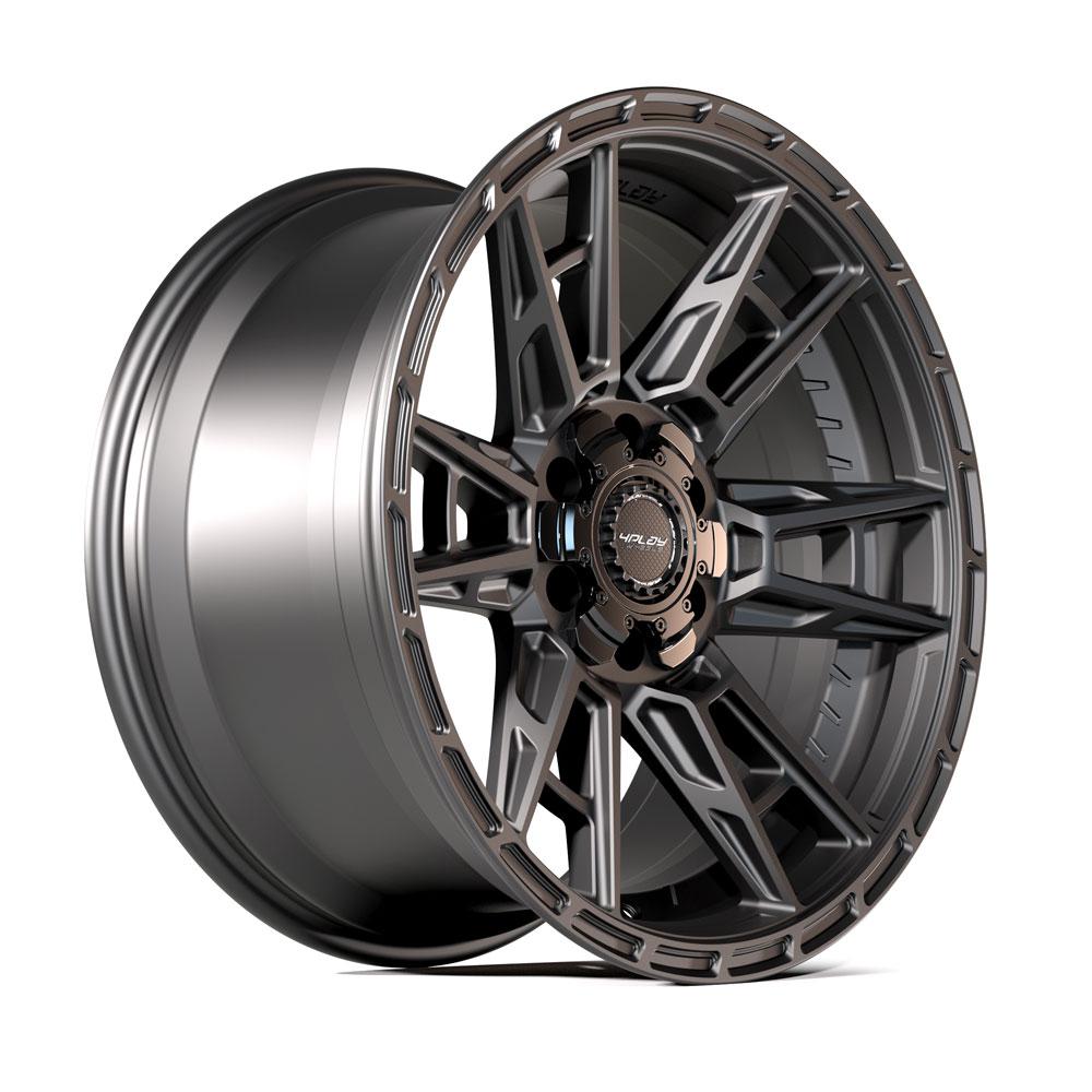 4PLAY 4PS20 18x8 5x108 + 5x110 38et Satin Black Wheel