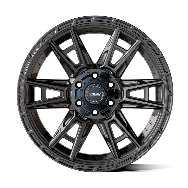 4PLAY 4PS20 18x8 5x112 + 5x114.3 38et Satin Black Wheel - View 2