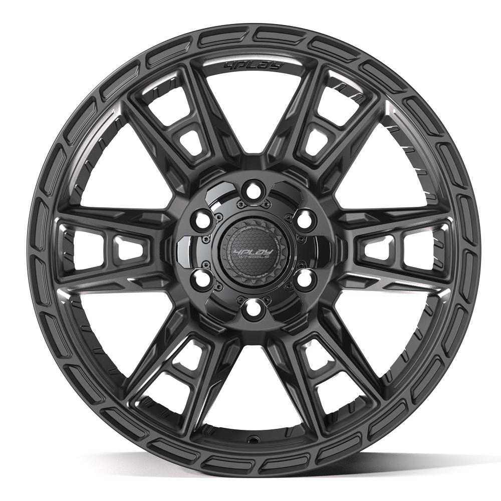 4PLAY 4PS20 18x9 6x135 + 6x139.7 18et Satin Black Wheel - View 2