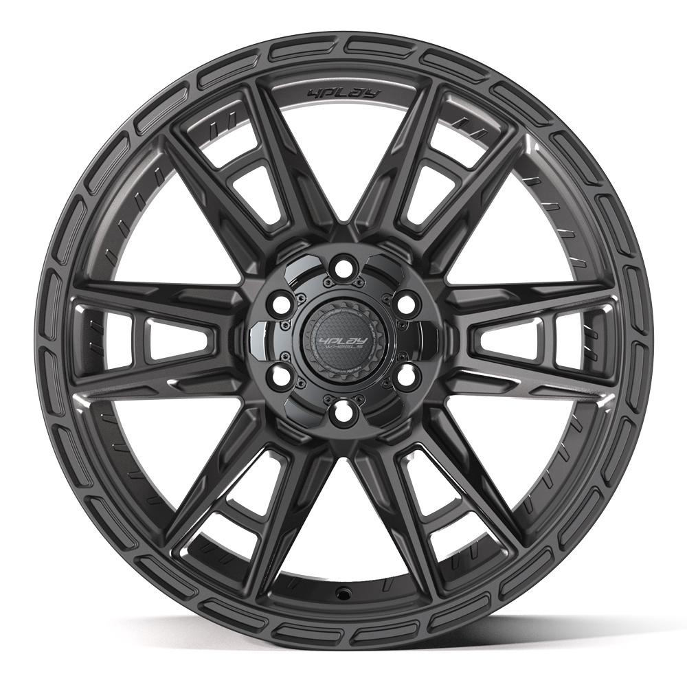 4PLAY 4PS20 20x9 6x135 + 6x139.7 18et Satin Black Wheel - View 2