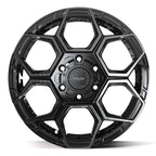 4PLAY 4PS26 18x9 6x135 + 6x139.7 18et Gloss Black Brushed with Tinted Clear Wheel - View 2