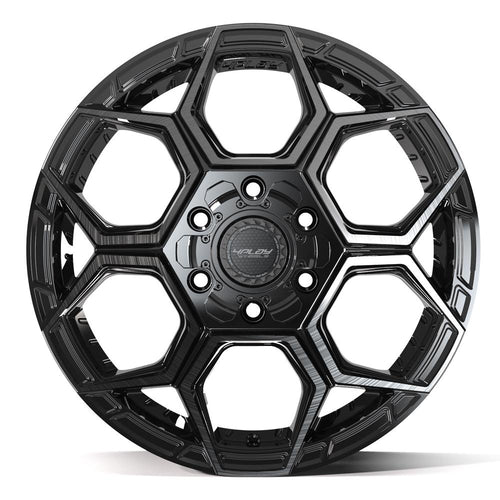 4PLAY 4PS26 18x9 6x135 + 6x139.7 18et Gloss Black Brushed with Tinted Clear Wheel - View 2