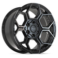 4PLAY 4PS26 18x9 6x135 + 6x139.7 18et Gloss Black Brushed with Tinted Clear Wheel