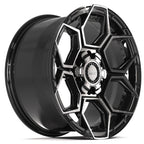 4PLAY 4PS26 18x9 6x135 + 6x139.7 18et Gloss Black Brushed with Tinted Clear Wheel - View 3