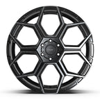 4PLAY 4PS26 24x10 6x135 + 6x139.7 24et Gloss Black Brushed with Tinted Clear Wheel - View 2