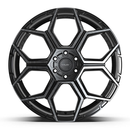 4PLAY 4PS26 24x10 6x135 + 6x139.7 24et Gloss Black Brushed with Tinted Clear Wheel - View 2