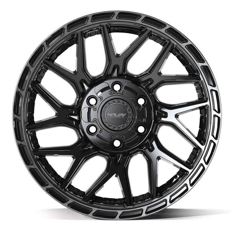 4PLAY 4PS28 18x9 6x135 + 6x139.7 18et Gloss Black Brushed with Tinted Clear Wheel - View 2