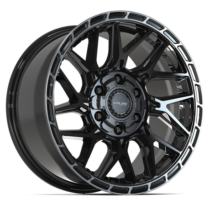 4PLAY 4PS28 18x9 6x135 + 6x139.7 18et Gloss Black Brushed with Tinted Clear Wheel