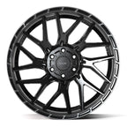4PLAY 4PS28 22x10 6x135 + 6x139.7 0et Gloss Black Brushed with Tinted Clear Wheel - View 2