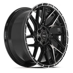 4PLAY 4PS28 22x10 6x135 + 6x139.7 0et Gloss Black Brushed with Tinted Clear Wheel - View 3