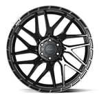 4PLAY 4PS28 24x10 6x135 + 6x139.7 24et Gloss Black Brushed with Tinted Clear Wheel - View 2