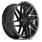 4PLAY 4PS28 24x10 6x135 + 6x139.7 24et Gloss Black Brushed with Tinted Clear Wheel - View 3