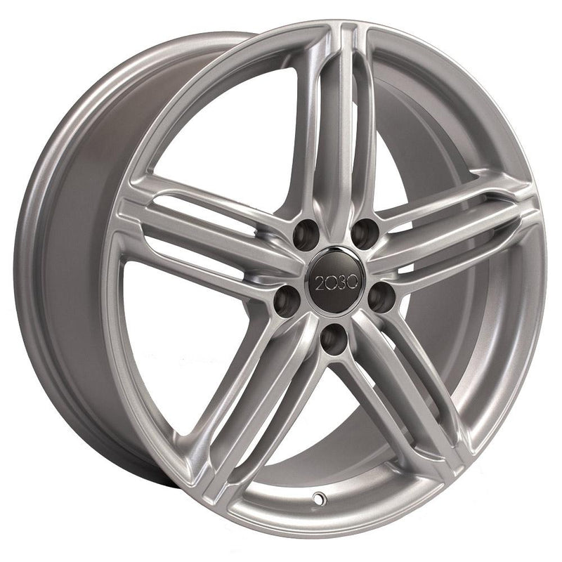 OE Wheels AU12 18x8 5x112 35et Gloss Silver Wheel - View 3