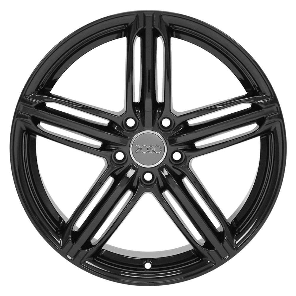 OE Wheels AU12 18x8 5x112 45et Gloss Black Wheel - View 2