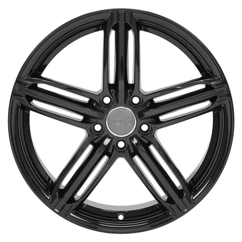 OE Wheels AU12 18x8 5x112 45et Gloss Black Wheel - View 2