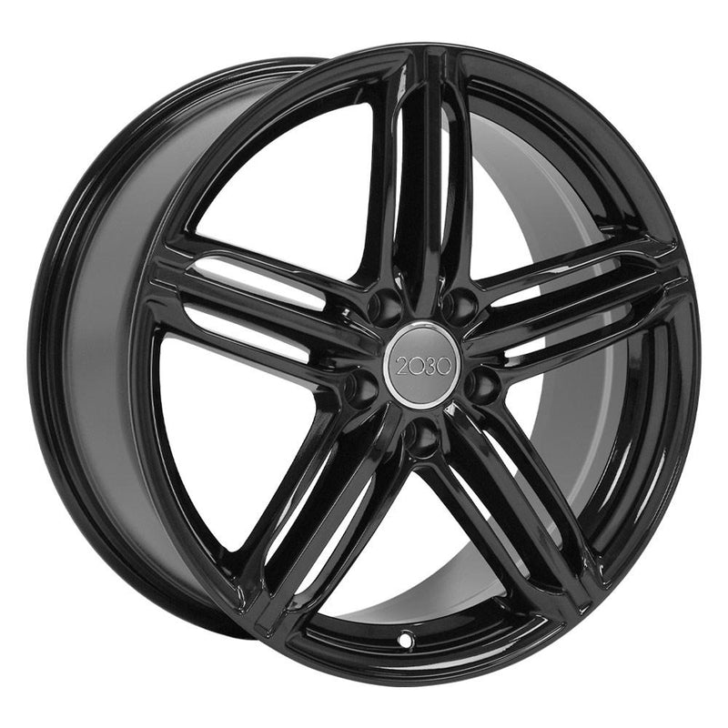 OE Wheels AU12 18x8 5x112 45et Gloss Black Wheel - View 3