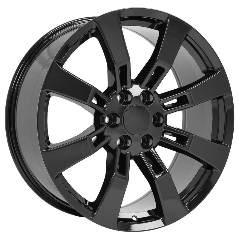 OE Wheels CA82 22x9 6x139.7 31et Gloss Black Wheel - View 3