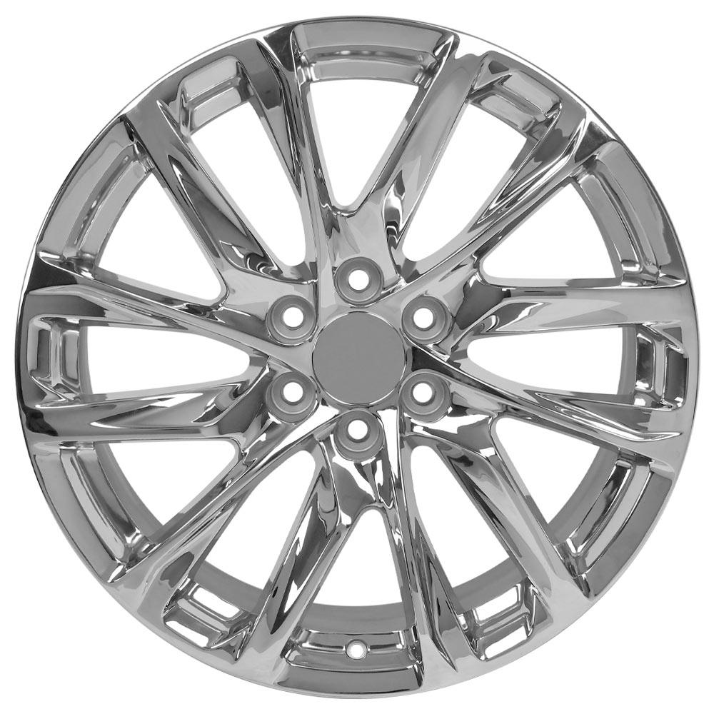 OE Wheels CA90 22x9 6x139.7 28et Chrome Wheel SS: 9511088 - View 2