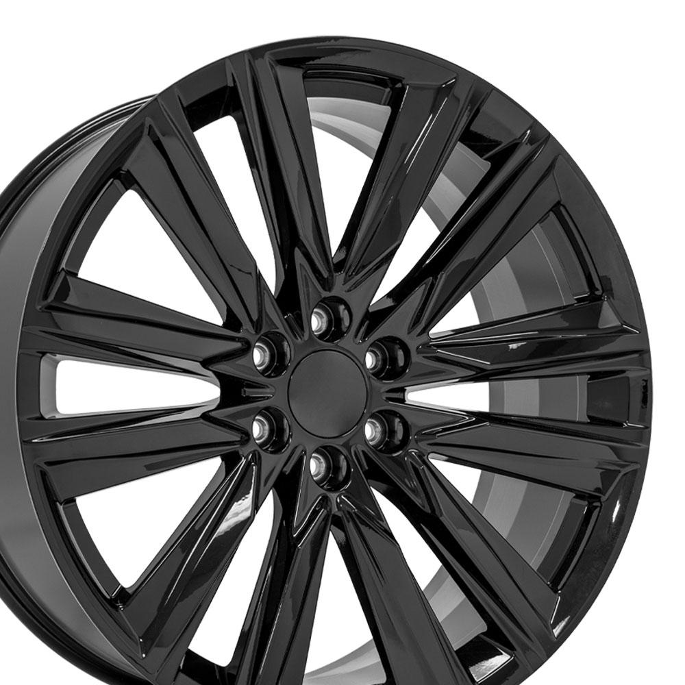 OE Wheels CA91 24x10 6x139.7 28et Gloss Black Wheel