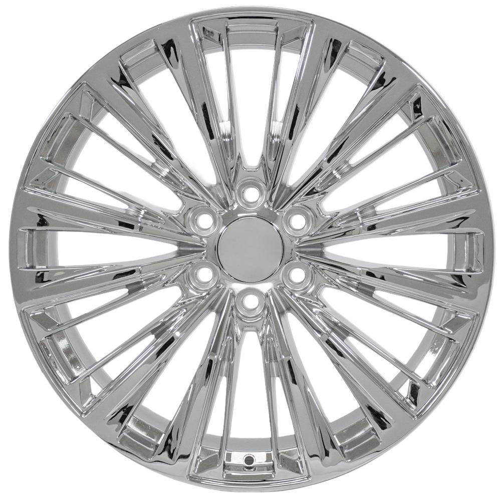 OE Wheels CA93 22x9 6x139.7 28et Chrome Wheel SS: 9513552 - View 2