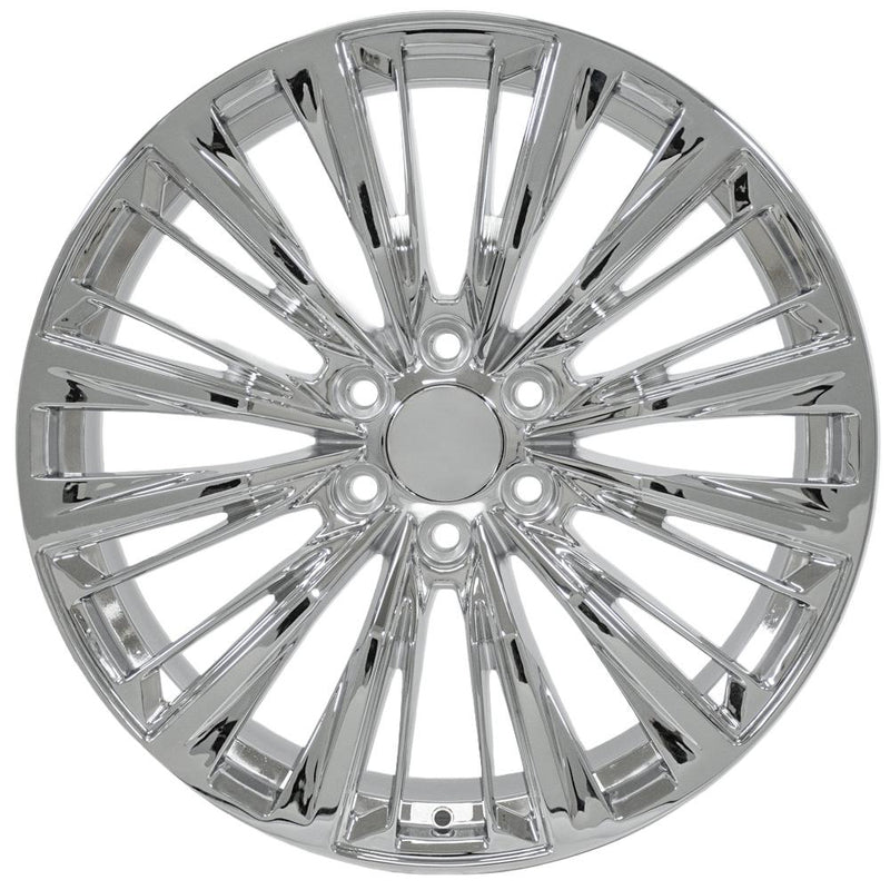 OE Wheels CA93 22x9 6x139.7 28et Chrome Wheel SS: 9513552 - View 2