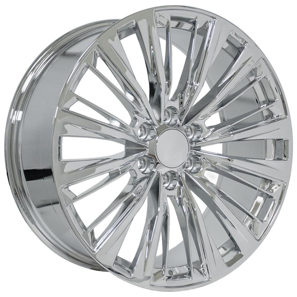 OE Wheels CA93 22x9 6x139.7 28et Chrome Wheel SS: 9513552 - View 3