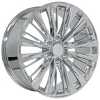 OE Wheels CA93 22x9 6x139.7 28et Chrome Wheel SS: 9513552 - View 3