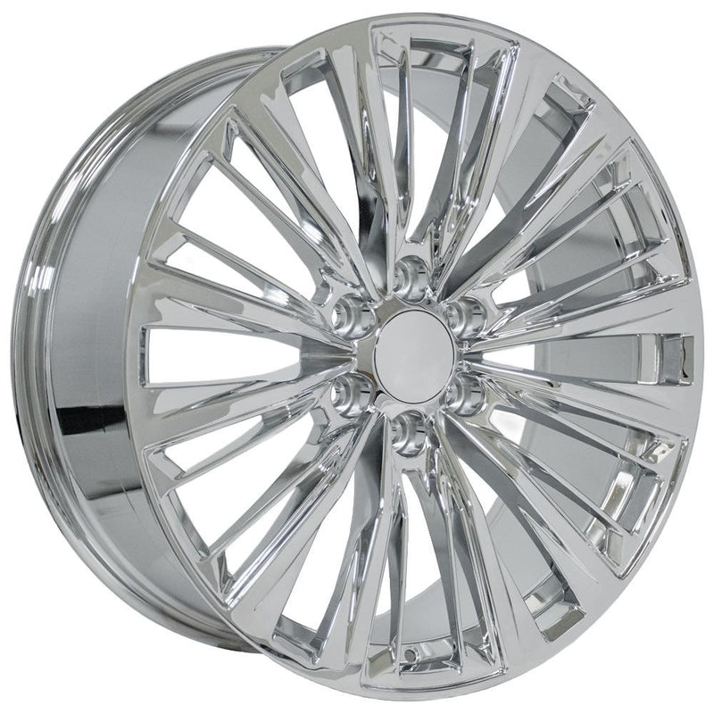 OE Wheels CA93 22x9 6x139.7 28et Chrome Wheel SS: 9513552 - View 3