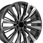 OE Wheels CA93 24x10 6x139.7 28et Gloss Gunmetal with Polished Face Wheel