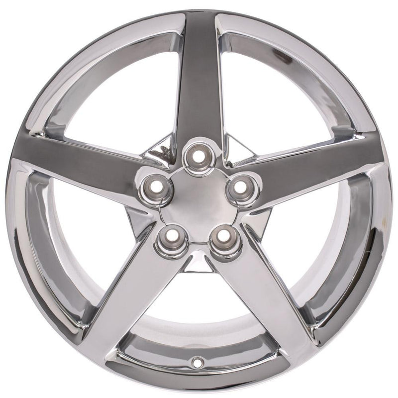 OE Wheels CV06B 19x10 5x120.65 68et Chrome Wheel - View 2
