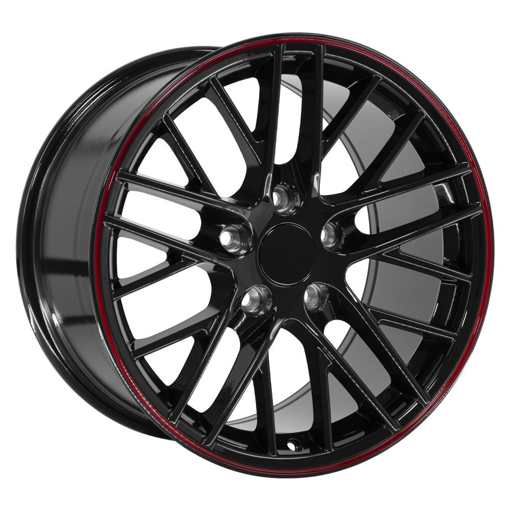 OE Wheels CV08A 17x9.5 5x120.65 54et Gloss Black Redline Wheel - View 3