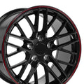 OE Wheels CV08A 17x9.5 5x120.65 54et Gloss Black Redline Wheel