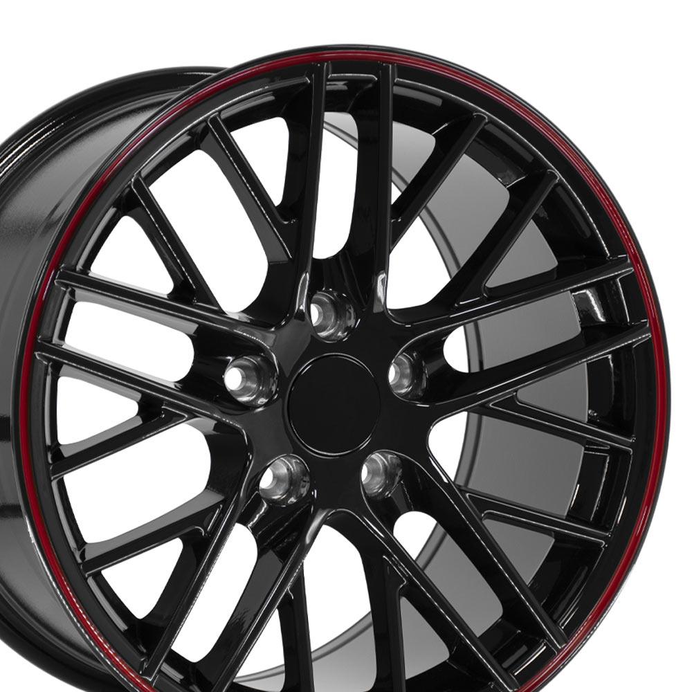 OE Wheels CV08A 17x9.5 5x120.65 54et Gloss Black Redline Wheel