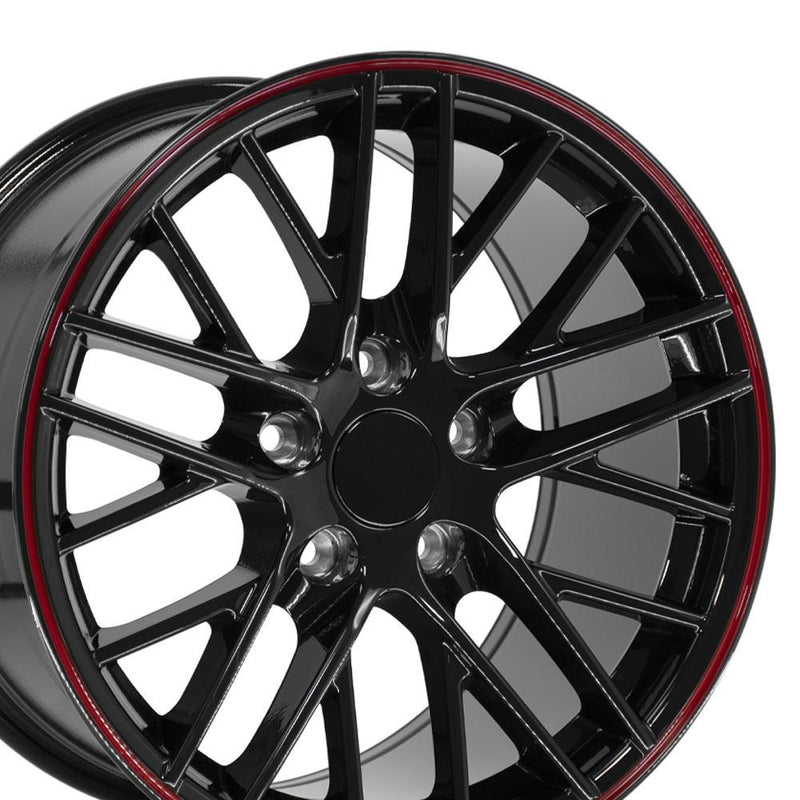 OE Wheels CV08A 17x9.5 5x120.65 54et Gloss Black Redline Wheel